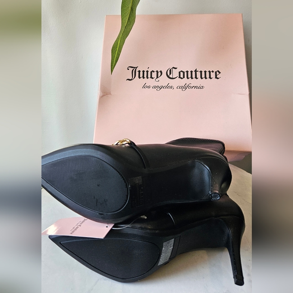New Juicy Couture Black & Gold Women's Tommi Booties US Sz 6.5 - Picture 9 of 16